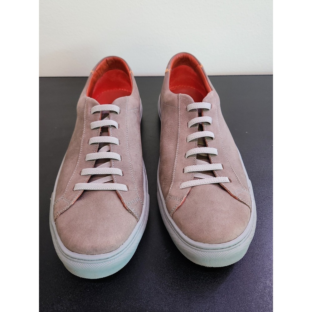 Martin Dingman Leather Casual Sneakers, Taupe Color Comfy Walking Shoes 11M